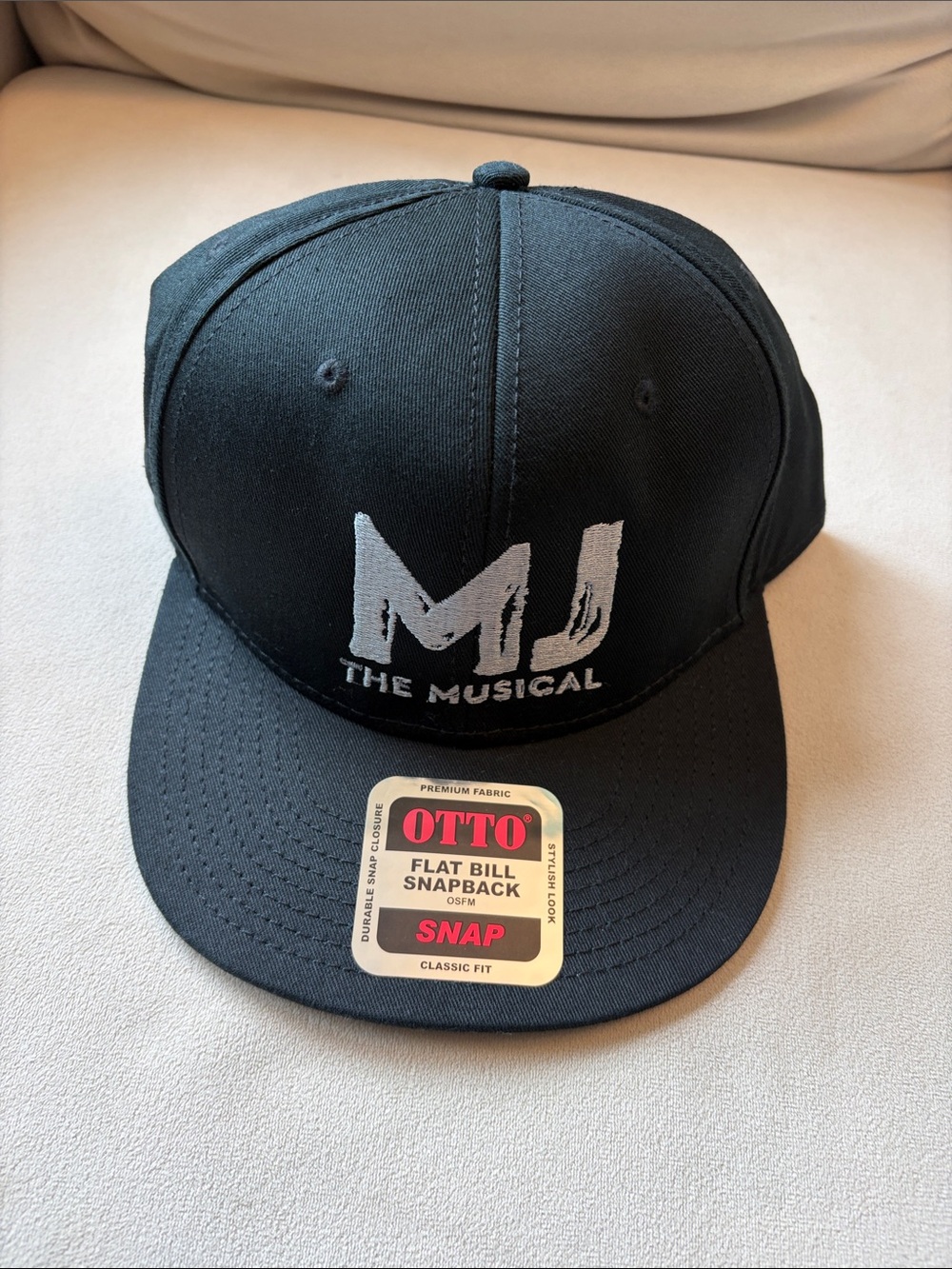 Black 'MJ The Musical' Flat Bill Snapback Hat NWT